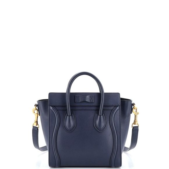Celine Luggage Bag Smooth Leather Nano Blue - Picture 3 of 9